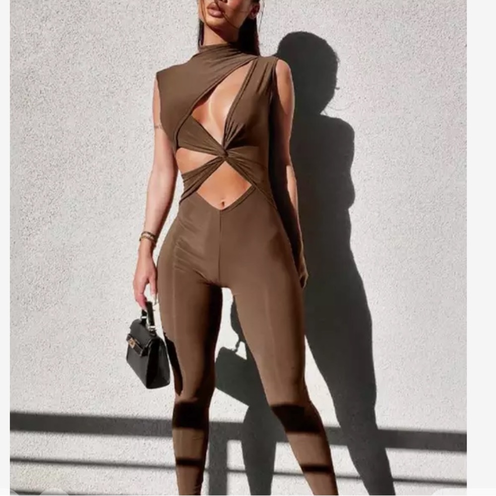 Brown jumpsuit